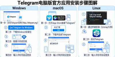 Telegram电脑版官方应用在不同操作系统上的安装步骤图解